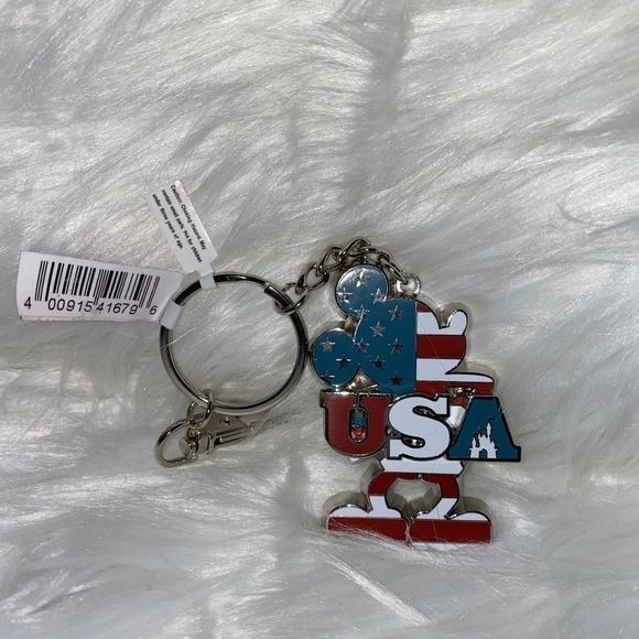Disney Parks Mickey Mouse USA Patriotic Keychain - Picture 4 of 4